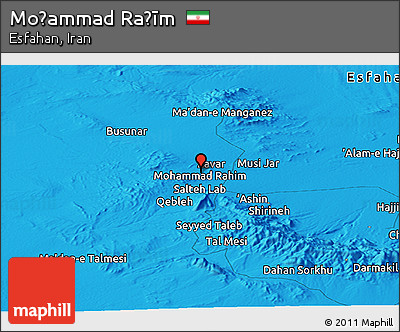 Political Panoramic Map of Moḩammad Raḩīm