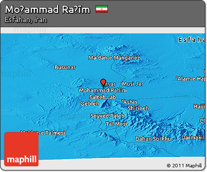 Political Panoramic Map of Moḩammad Raḩīm