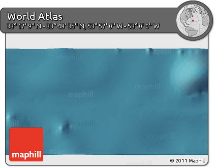 Satellite 3D Map of the Area around 33° 32' 52" N, 53° 28' 30" W