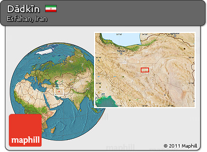 Satellite Location Map of Dādkīn