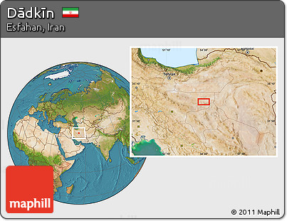 Satellite Location Map of Dādkīn