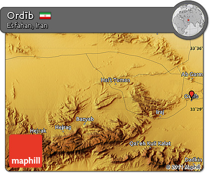 Physical Map of Ordīb