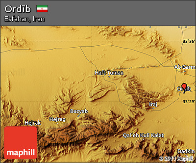 Physical Map of Ordīb
