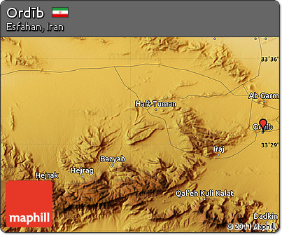 Physical Map of Ordīb