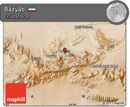 Satellite Map of Bāzyāb
