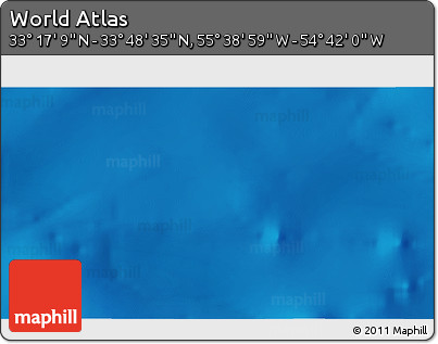 Shaded Relief 3D Map of the Area around 33° 32' 52" N, 55° 10' 29" W
