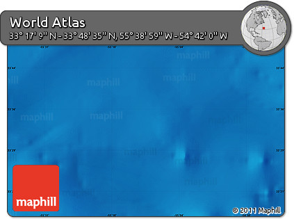 Physical Map of the Area around 33° 32' 52" N, 55° 10' 29" W