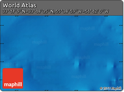 Physical Map of the Area around 33° 32' 52" N, 55° 10' 29" W