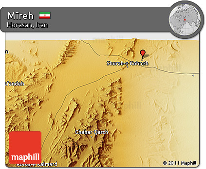 Physical 3D Map of Mīreh