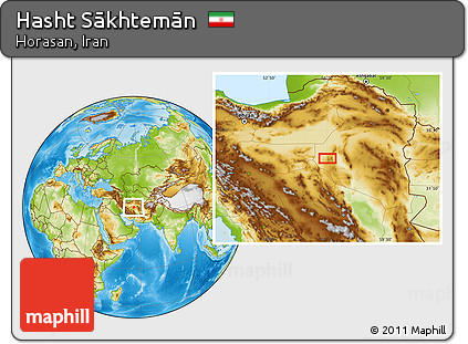 Physical Location Map of Hasht Sākhtemān