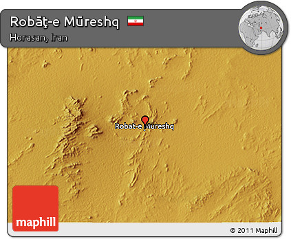 Physical 3D Map of Robāţ-e Mūreshq