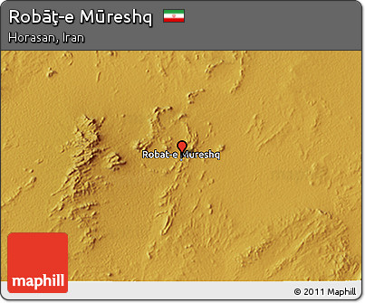Physical 3D Map of Robāţ-e Mūreshq