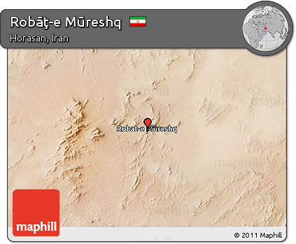 Satellite 3D Map of Robāţ-e Mūreshq