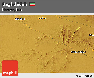 Physical Panoramic Map of Baghdādeh