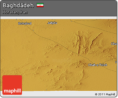 Physical Panoramic Map of Baghdādeh