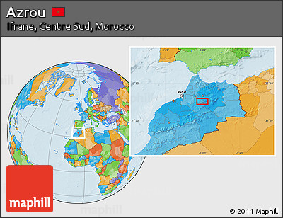 Political Location Map of Azrou