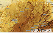 Physical Map of the area around 33° 32' 52" N, 5° 1' 30" W