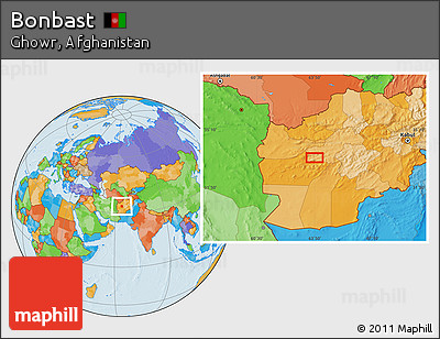 Political Location Map of Bonbast