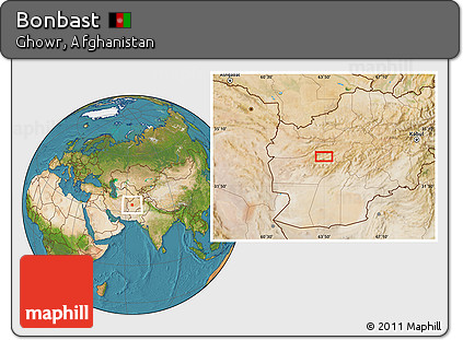 Satellite Location Map of Bonbast