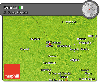 Physical 3D Map of Dmita
