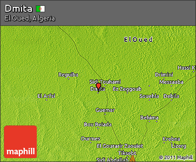 Physical 3D Map of Dmita