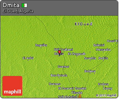Physical 3D Map of Dmita