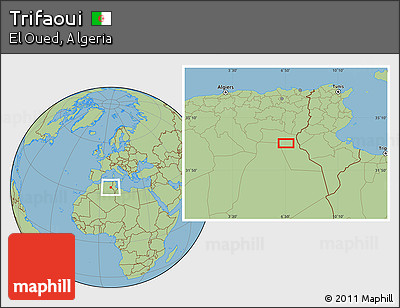 Savanna Style Location Map of Trifaoui