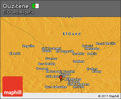 Political Panoramic Map of Ouzitène