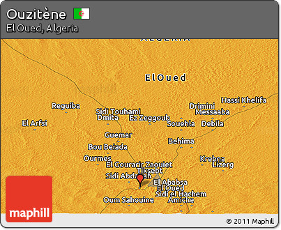 Political Panoramic Map of Ouzitène