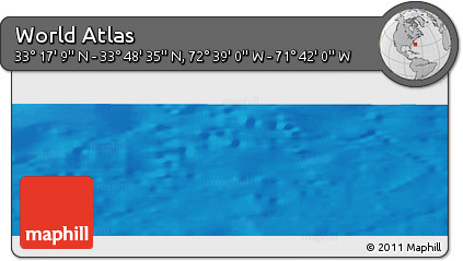 Shaded Relief Panoramic Map of the Area around 33° 32' 52" N, 72° 10' 30" W