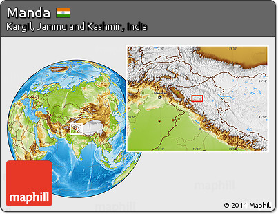 Physical Location Map of Manda