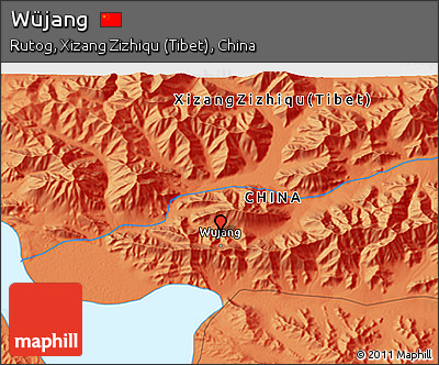 Political 3D Map of Wüjang