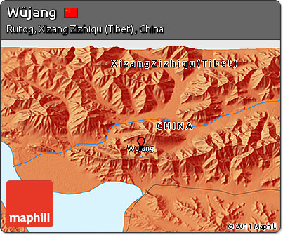 Political 3D Map of Wüjang