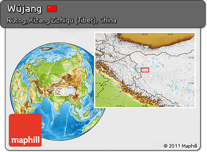 Physical Location Map of Wüjang