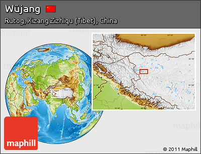 Physical Location Map of Wüjang