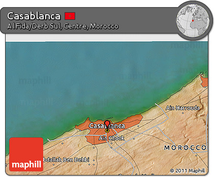 Satellite 3D Map of Casablanca