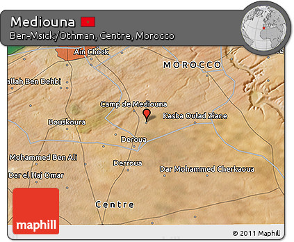 Satellite 3D Map of Mediouna
