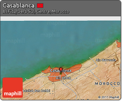 Satellite 3D Map of Casablanca
