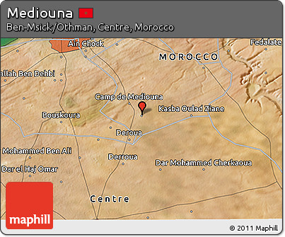 Satellite 3D Map of Mediouna