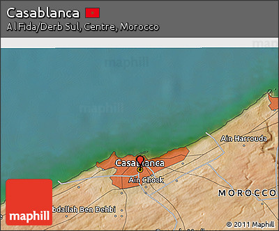 Satellite 3D Map of Casablanca