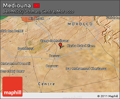 Satellite 3D Map of Mediouna