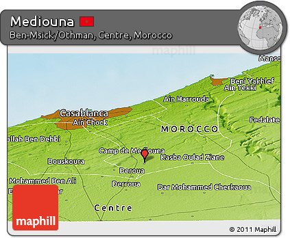 Physical Panoramic Map of Mediouna