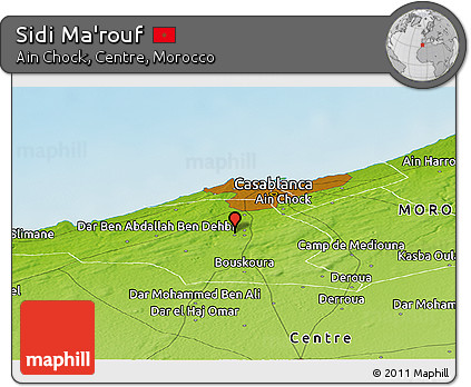 Physical Panoramic Map of Sidi Ma'rouf