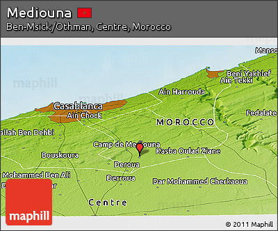 Physical Panoramic Map of Mediouna