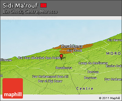 Physical Panoramic Map of Sidi Ma'rouf