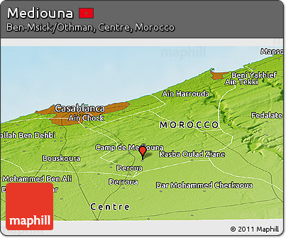 Physical Panoramic Map of Mediouna