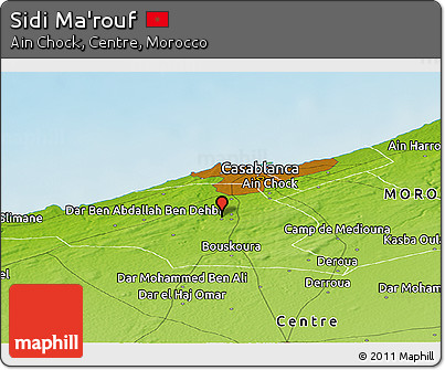Physical Panoramic Map of Sidi Ma'rouf