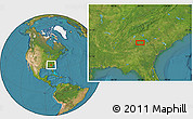 Satellite Location Map of the area around 33° 32' 52" N, 83° 13' 29" W