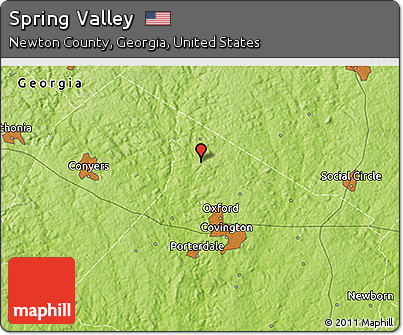 Physical 3D Map of Spring Valley