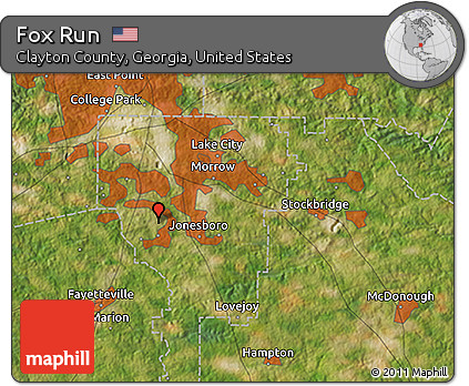 Satellite 3D Map of Fox Run